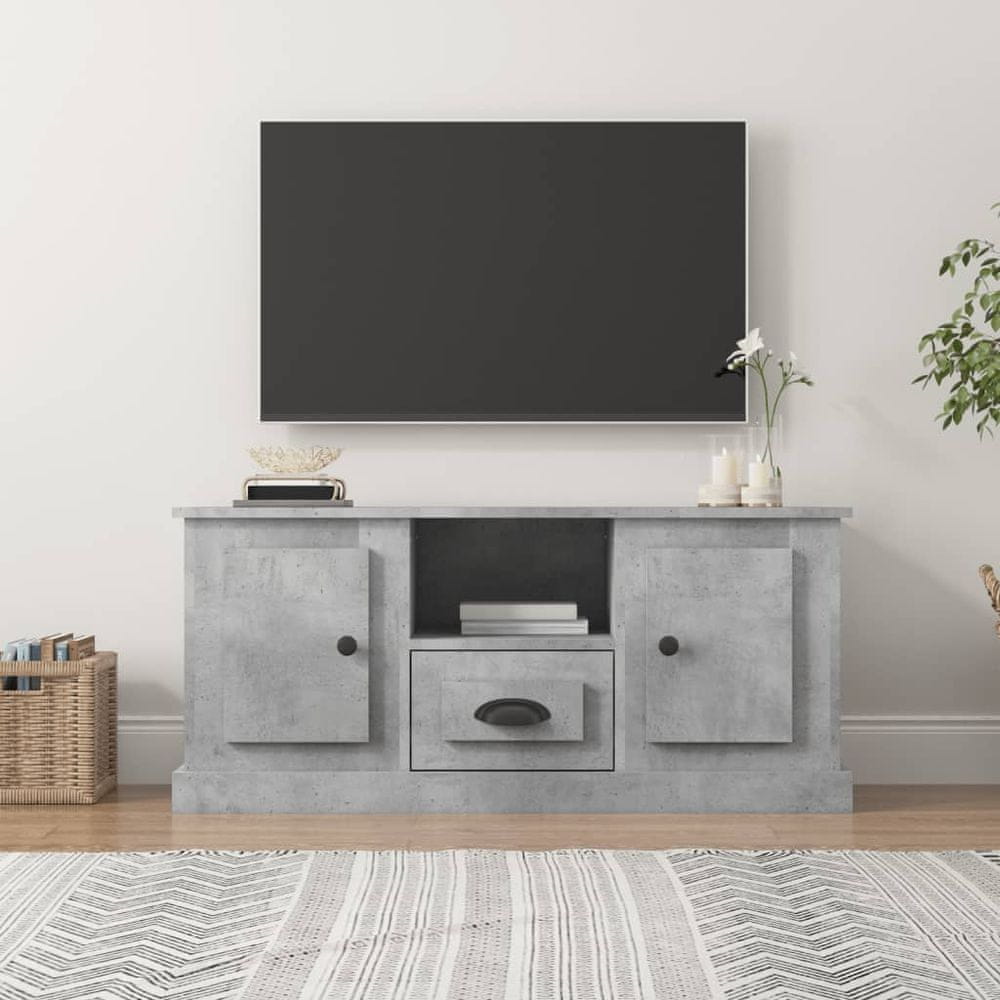Vidaxl TV skrinka betónová sivá 100x35,5x45 cm kompozitné drevo